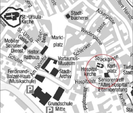 The location of the memorial location of the memorial