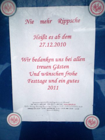 Aushang Rippsche