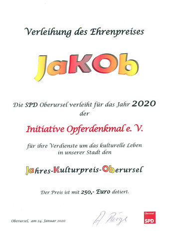 Urkunde JaKOb 2020