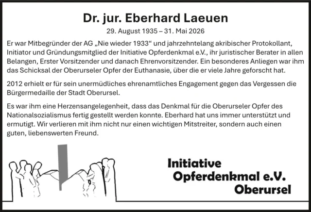 Traueranzeige in der Oberurseler Woche